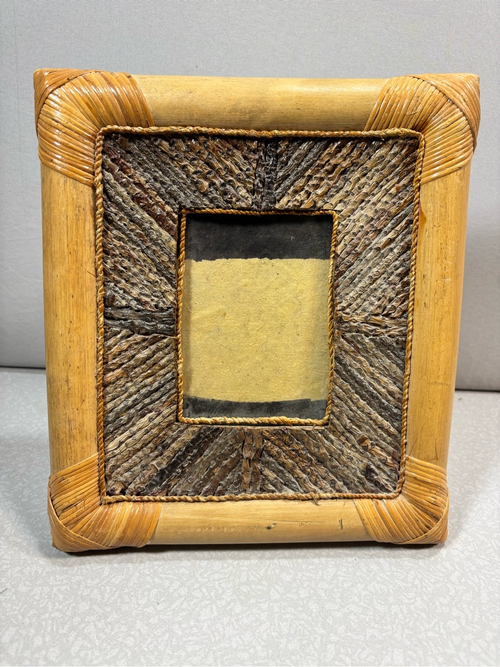 Handcrafted Bamboo and Rattan 3x5 Photo Frame